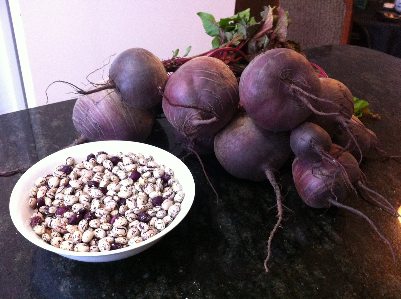 Borlotti Beans and Beetroots