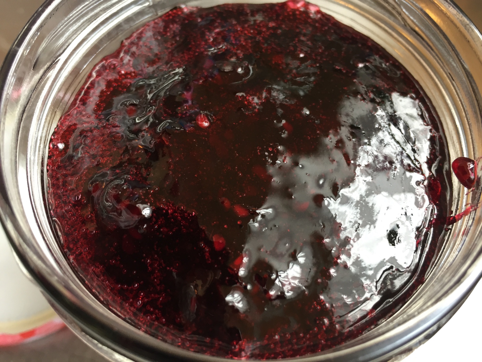 Blackberry jam made